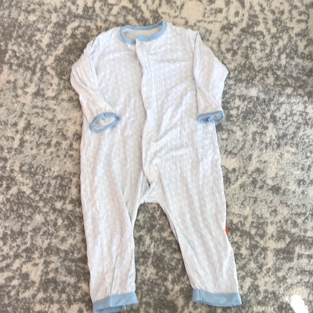 Magnetic Me one piece blue feather 3-6mo